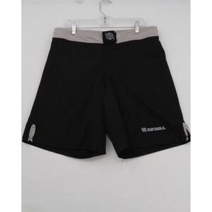 Sanabul Essential MMA BJJ Cross Training Shorts Black Grey Mens Size 34